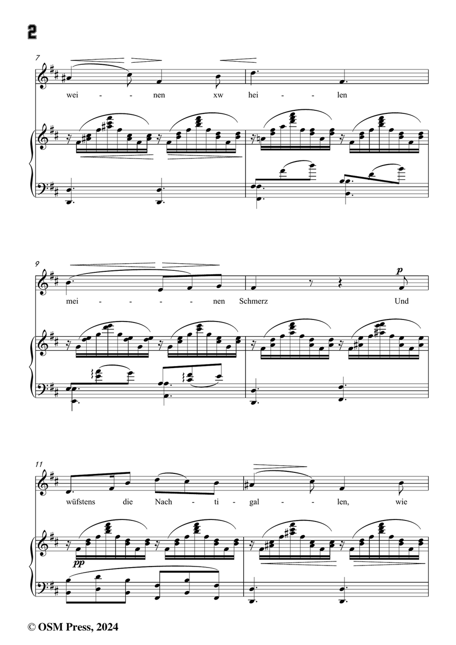 R. Franz-Und wusstens die Blumen,in b minor Piano, Vocal scores gallery preview page 4