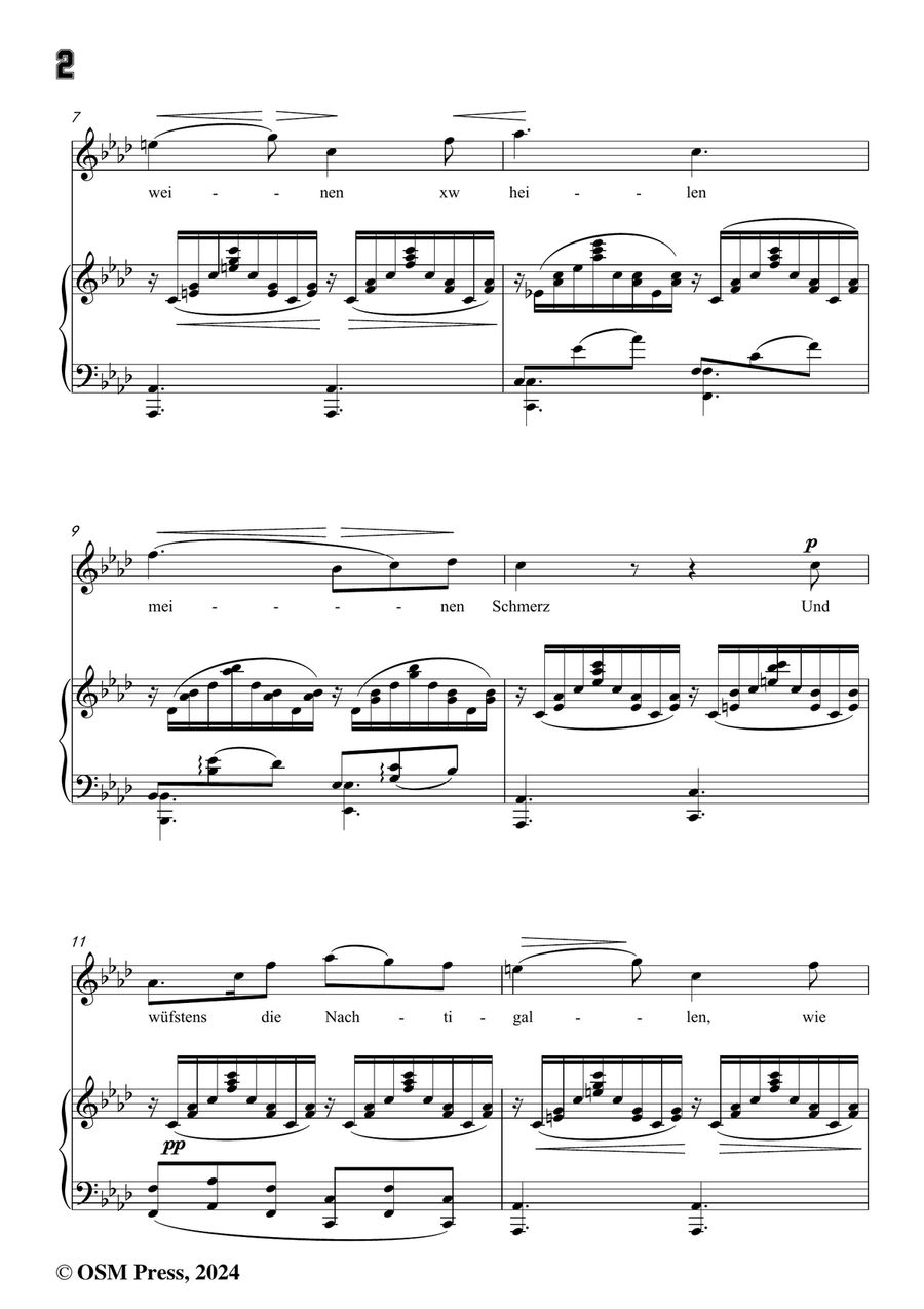 R. Franz-Und wusstens die Blumen,in f minor Piano, Vocal scores gallery preview page 4
