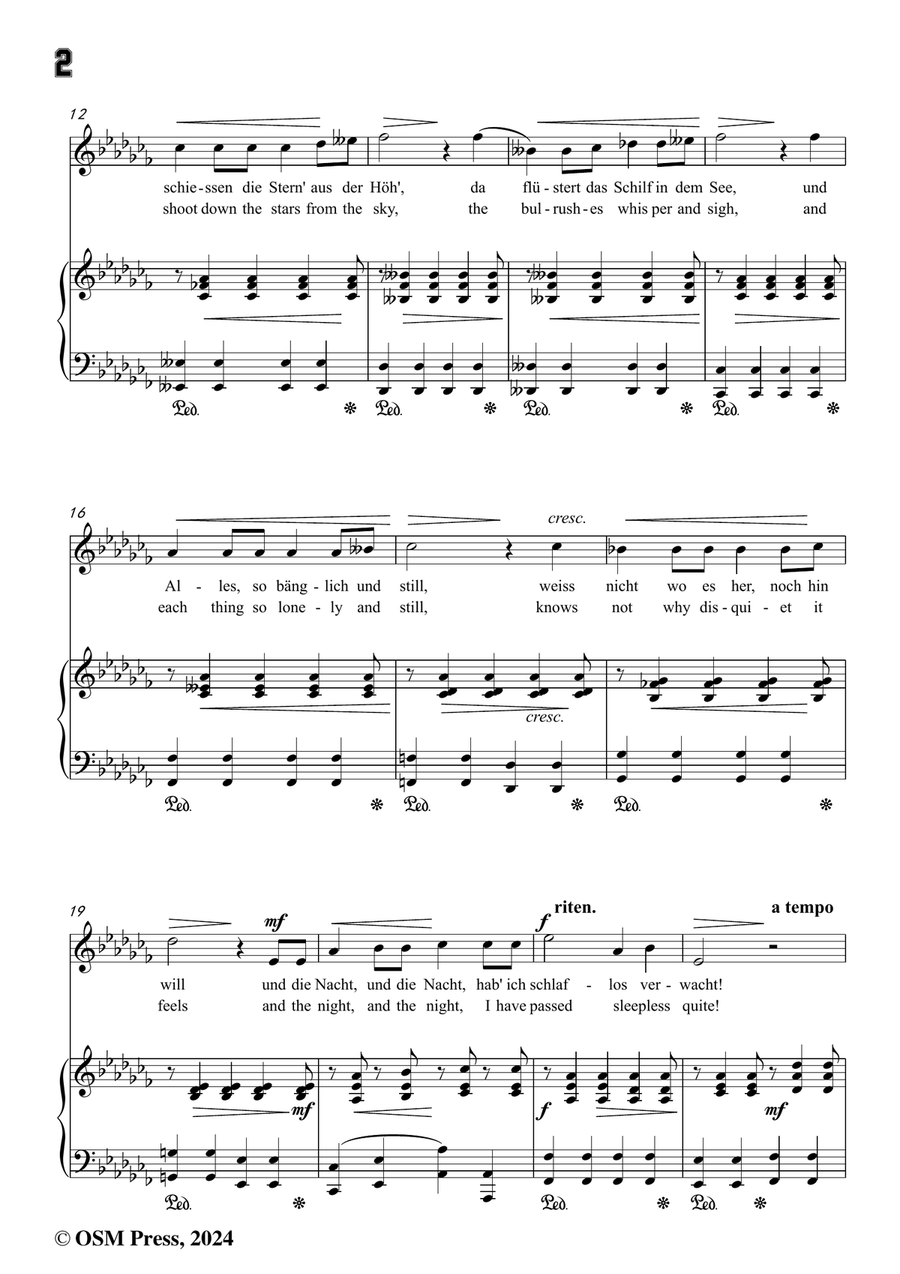 R. Franz-Nachtlied,in a flat minor Piano, Vocal scores gallery preview page 4