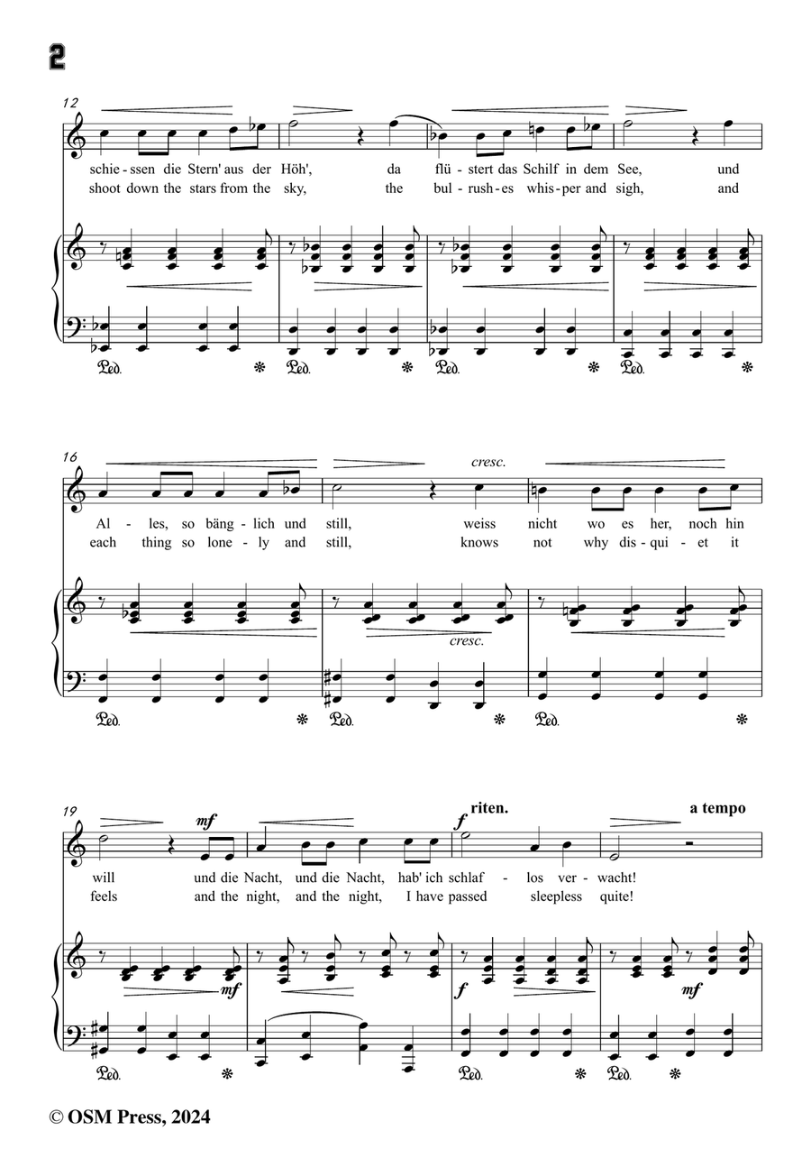 R. Franz-Nachtlied,in a minor Piano, Vocal scores gallery preview page 4