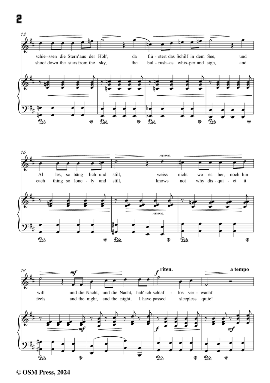 R. Franz-Nachtlied,in b minor Piano, Vocal scores gallery preview page 4