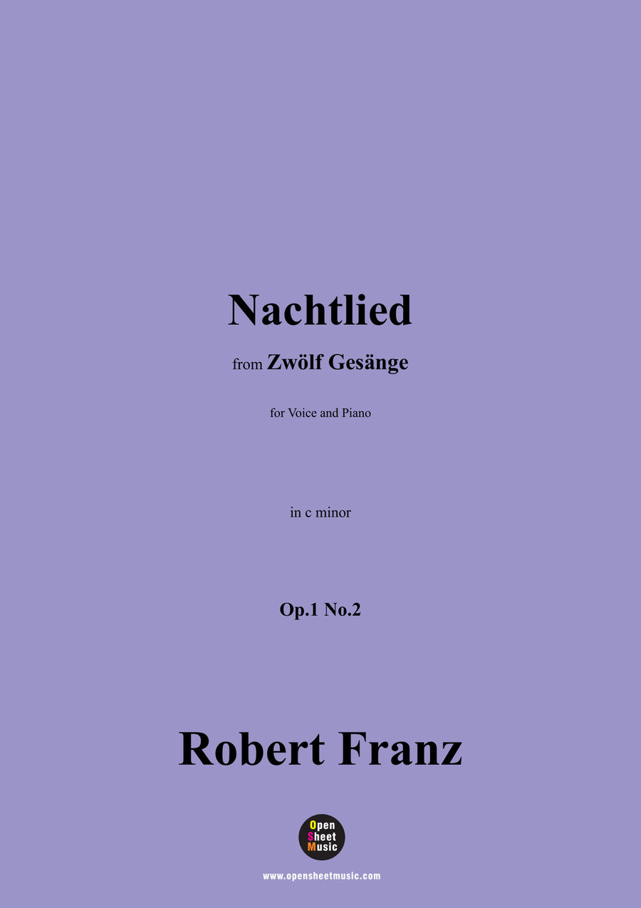 R. Franz-Nachtlied,in c minor Piano, Vocal scores gallery preview page 1