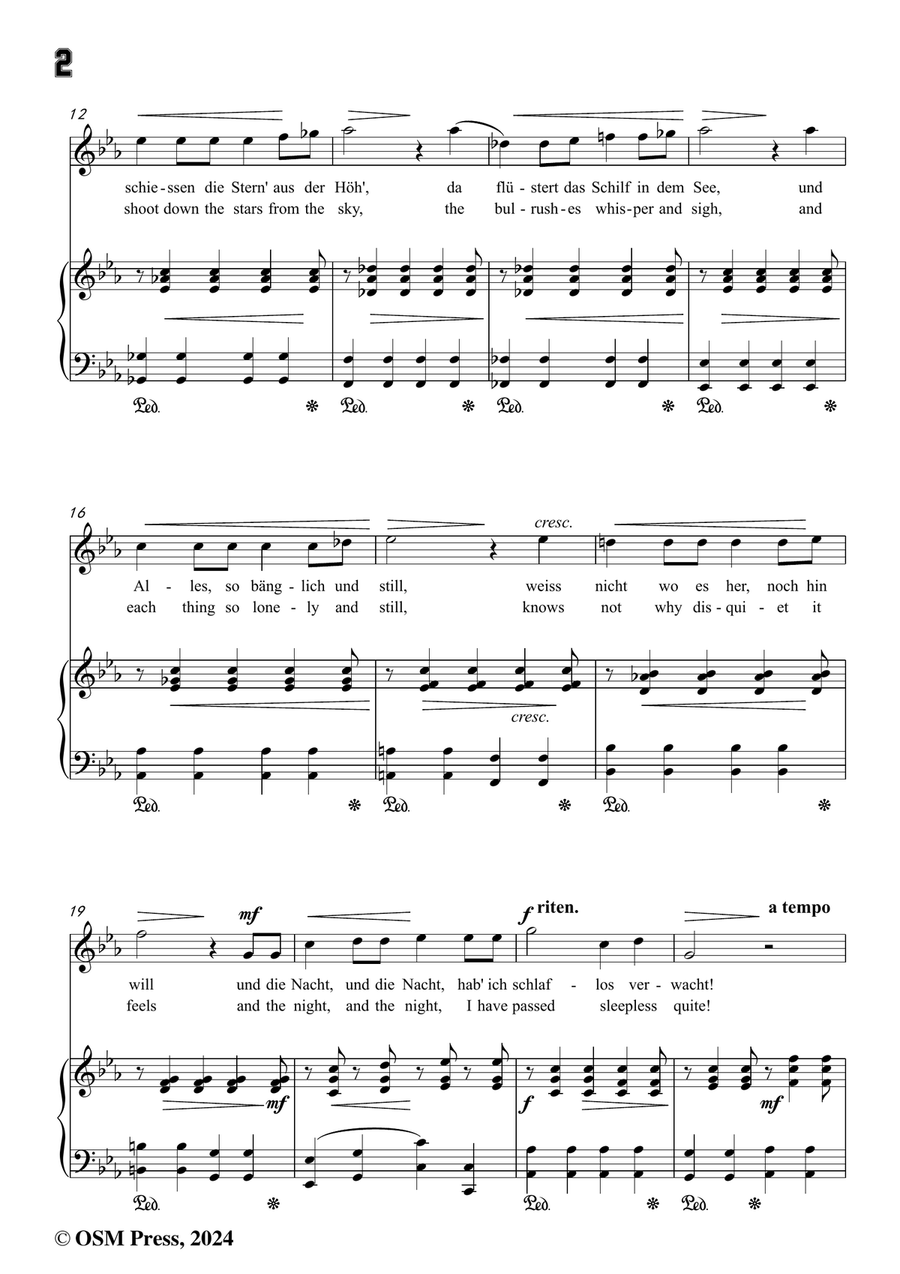 R. Franz-Nachtlied,in c minor Piano, Vocal scores gallery preview page 4