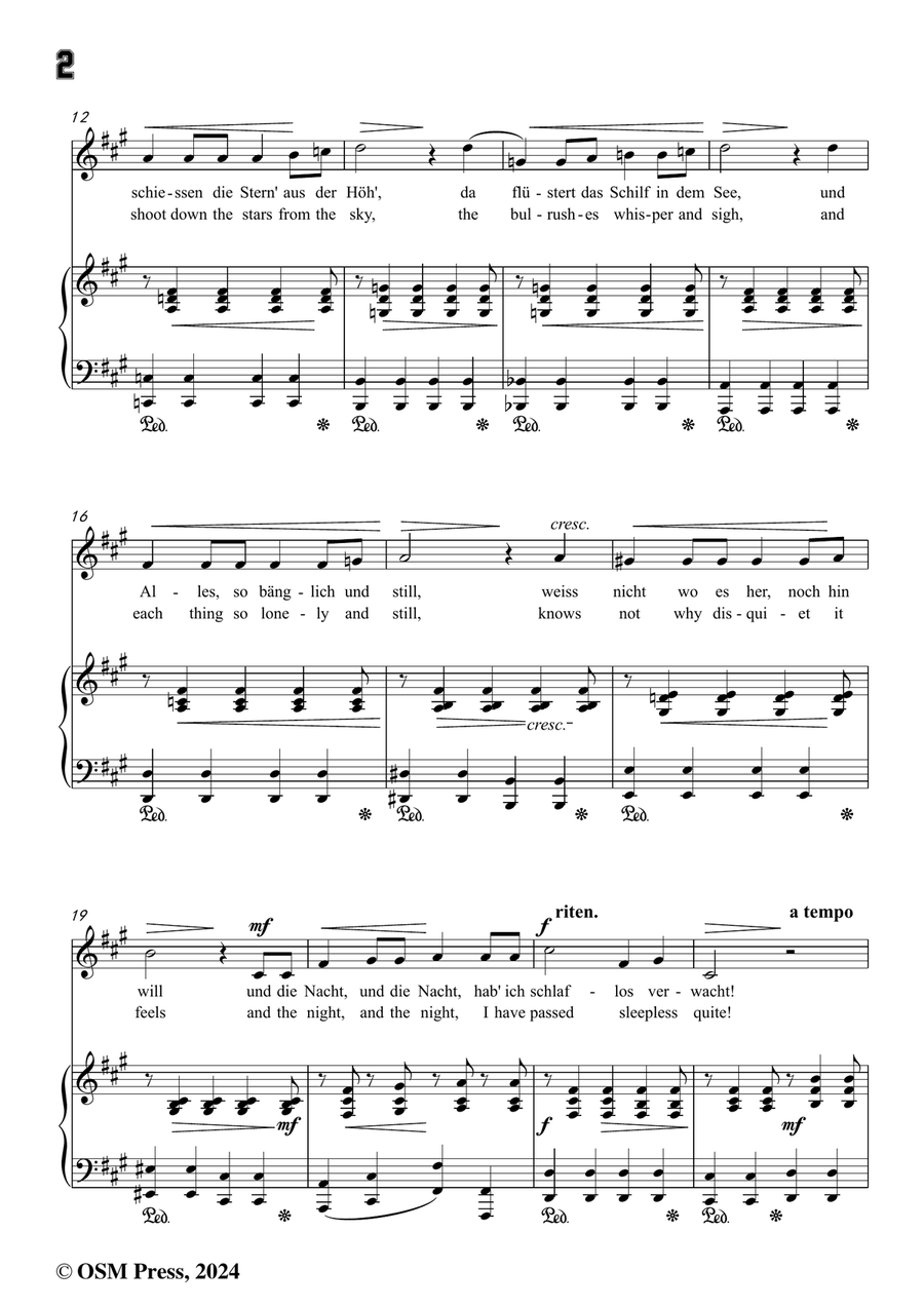 R. Franz-Nachtlied,in f sharp minor Piano, Vocal scores gallery preview page 4
