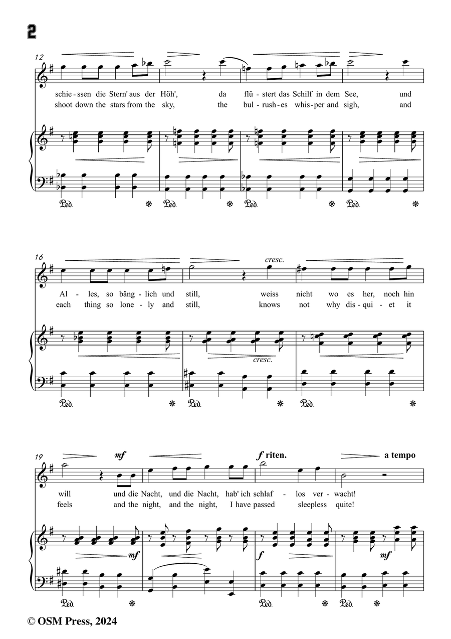 R. Franz-Nachtlied,in e minor Piano, Vocal scores gallery preview page 4