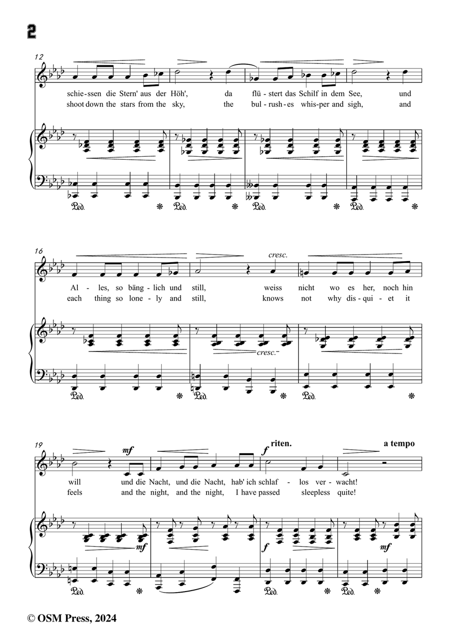 R. Franz-Nachtlied,in f minor Piano, Vocal scores gallery preview page 4