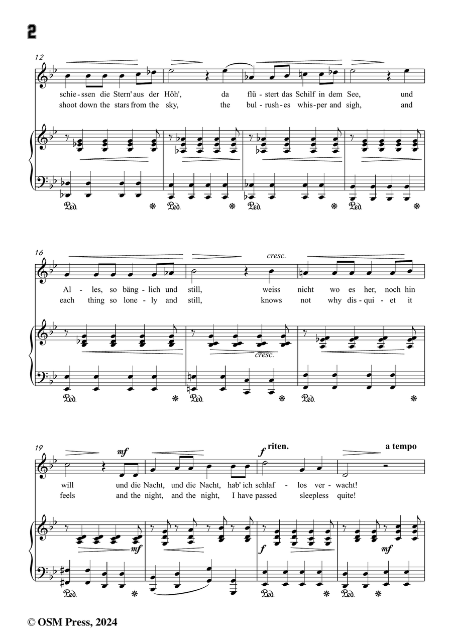 R. Franz-Nachtlied,in g minor Piano, Vocal scores gallery preview page 4