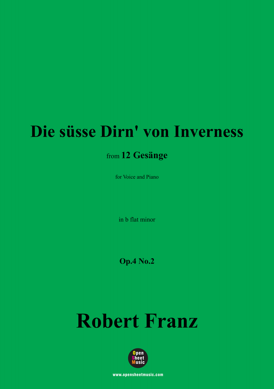 R. Franz-Die susse Dirn von Inverness,in b flat minor Piano, Vocal scores gallery preview page 1