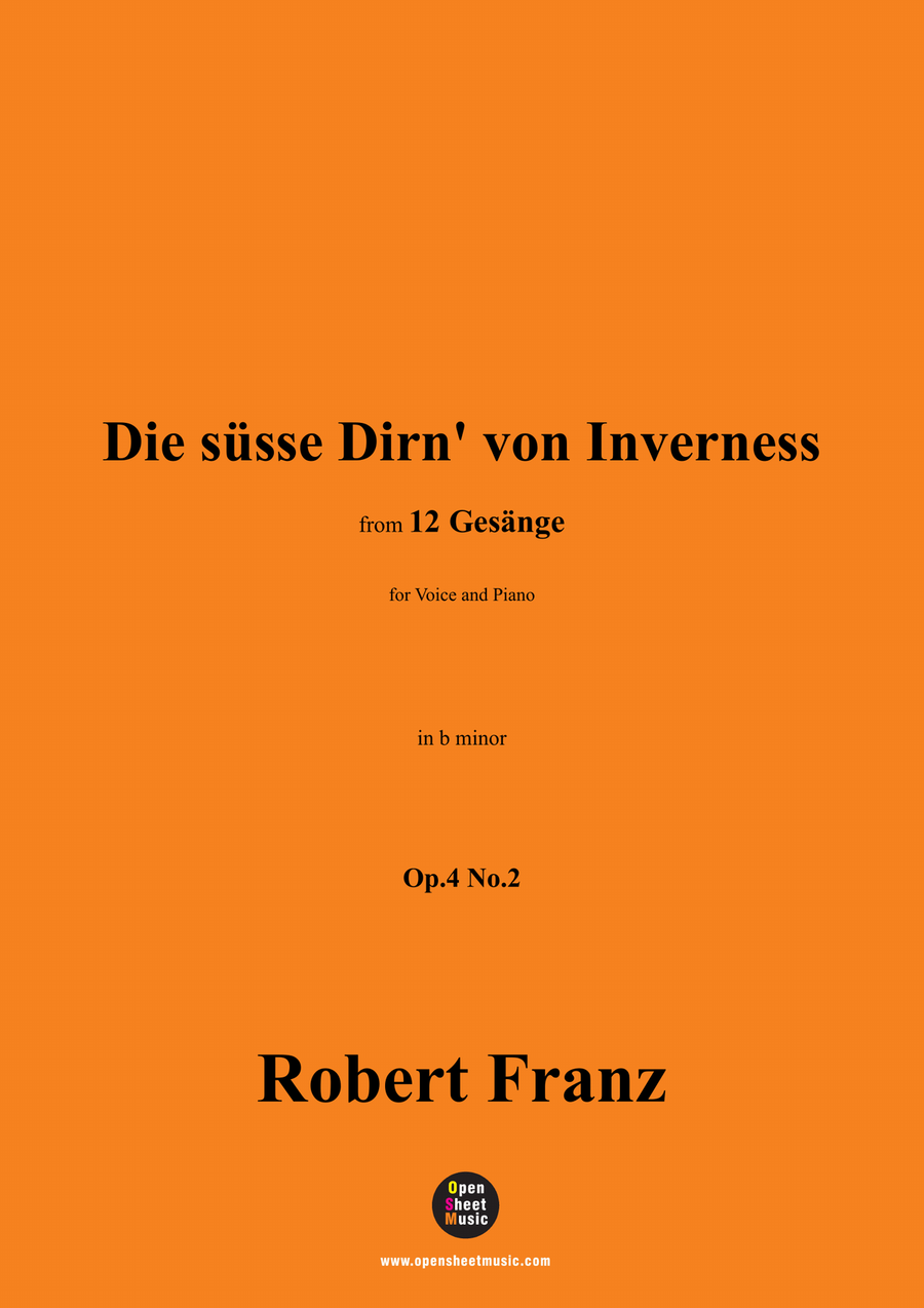 R. Franz-Die susse Dirn von Inverness,in b minor Piano, Vocal scores gallery preview page 1