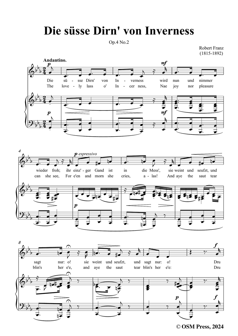 R. Franz-Die susse Dirn von Inverness,in c minor Piano, Vocal scores gallery preview page 3