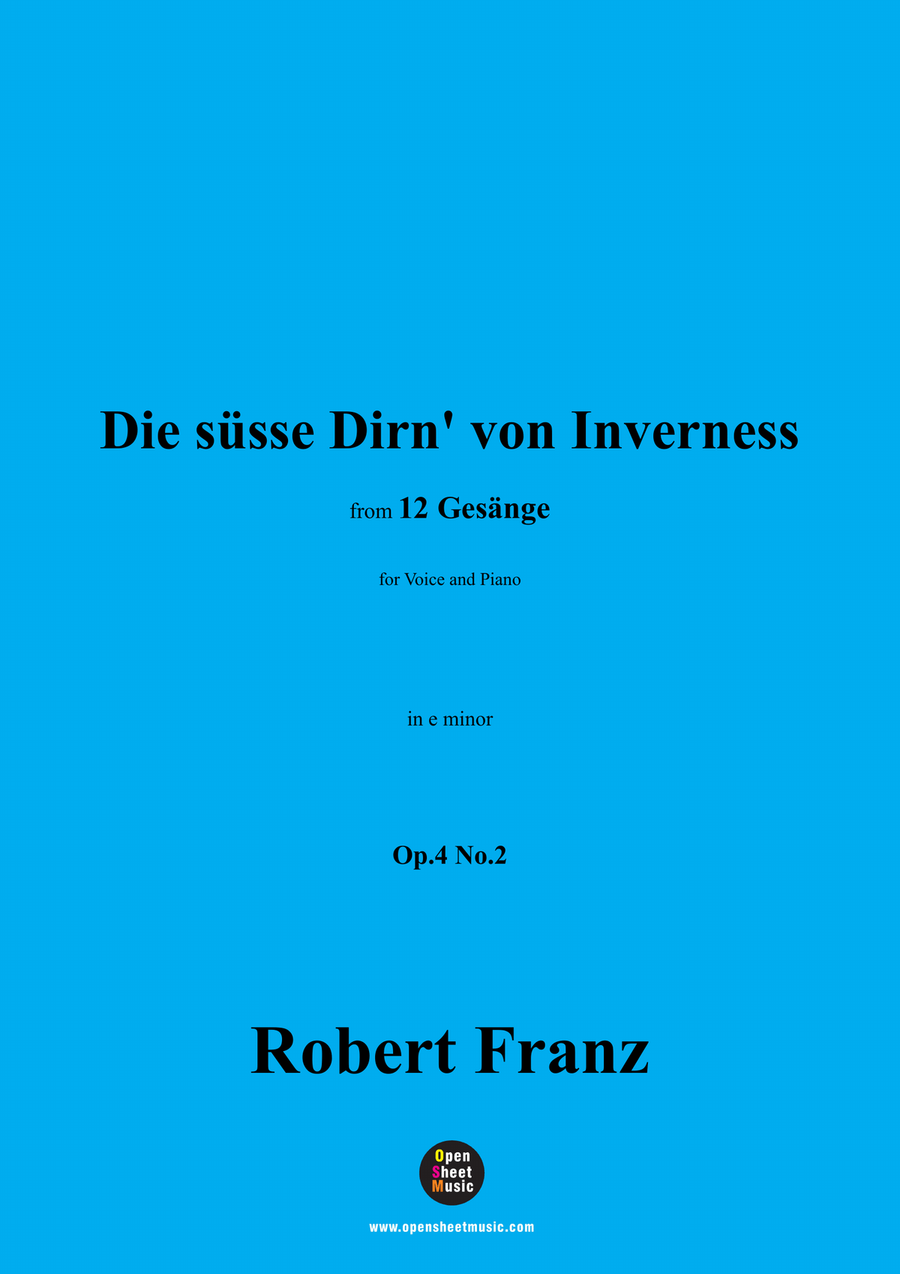 R. Franz-Die susse Dirn von Inverness,in e minor Piano, Vocal scores gallery preview page 1