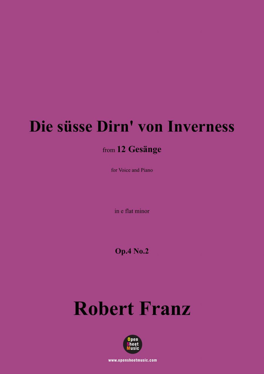 R. Franz-Die susse Dirn von Inverness,in e flat minor Piano, Vocal scores gallery preview page 1