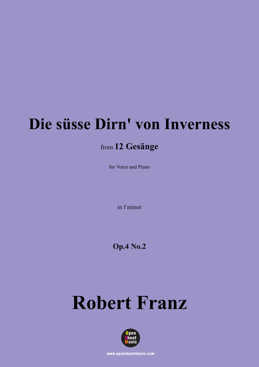 R. Franz-Die susse Dirn von Inverness,in f minor Piano, Vocal scores gallery preview page 1