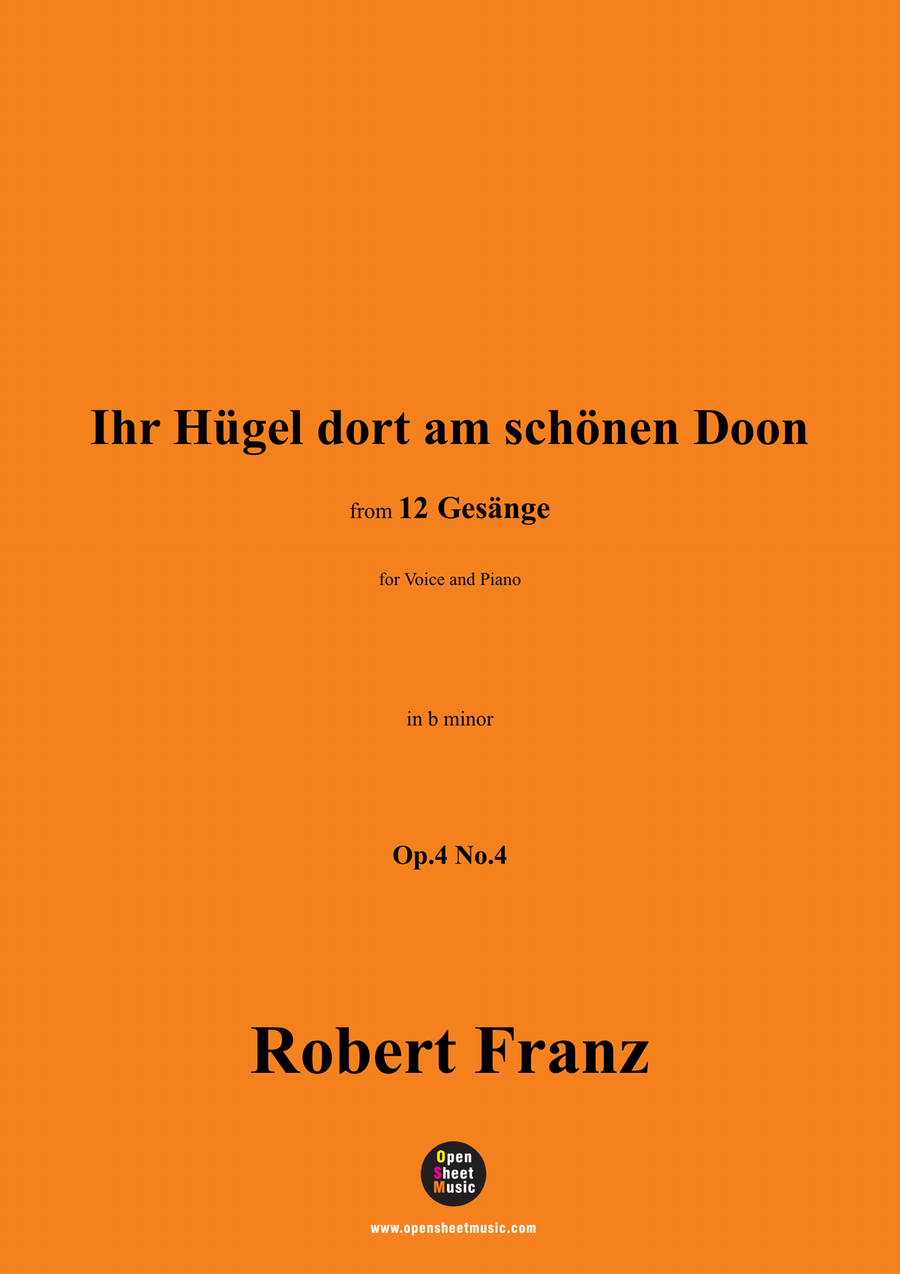 R. Franz-Ihr Hugel dort am schonen Doon,in b minor Piano, Vocal scores gallery preview page 1