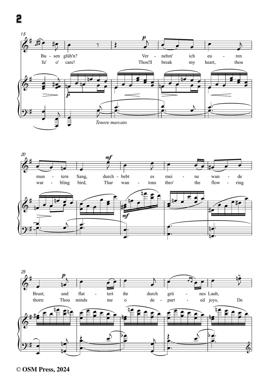 R. Franz-Ihr Hugel dort am schonen Doon,in e minor Piano, Vocal scores gallery preview page 4