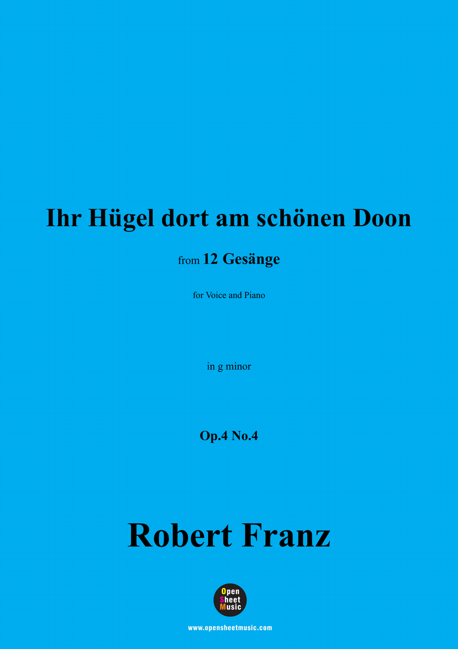 R. Franz-Ihr Hugel dort am schonen Doon,in g minor Piano, Vocal scores gallery preview page 1