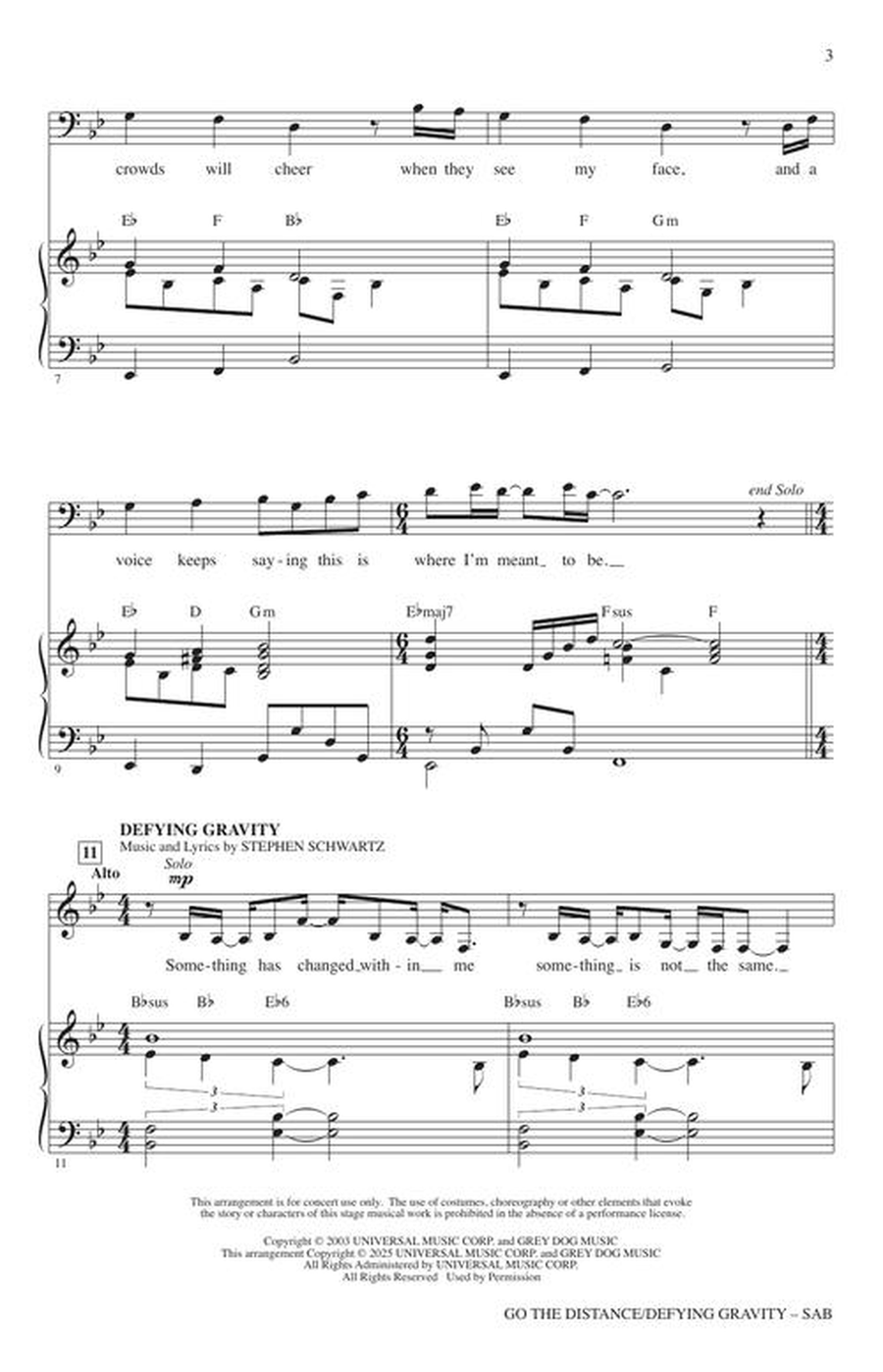 Go the Distance/Defying Gravity 3-Part scores gallery preview page 4