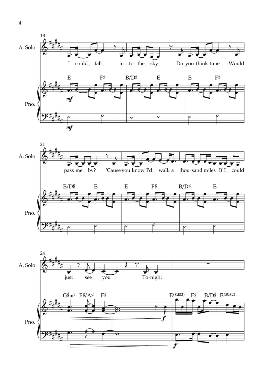 A Thousand Miles A Thousand Miles Piano, Vocal scores gallery preview page 4
