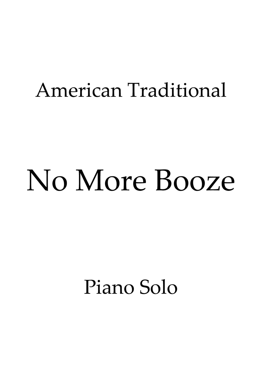 No More Booze - drinking games song - piano solo Piano Solo scores gallery preview page 1