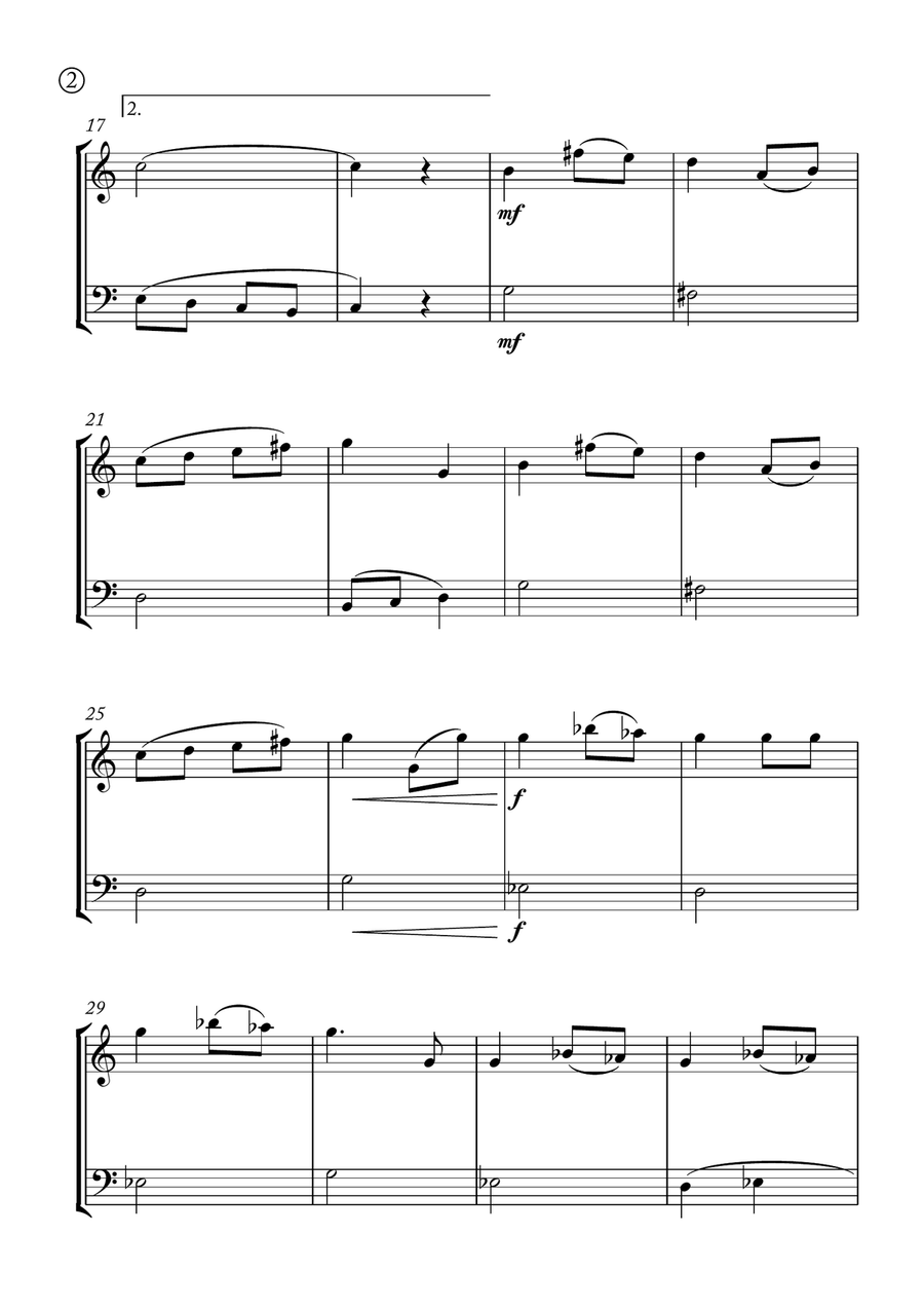 Melody in F Melody in F String Duet scores gallery preview page 2