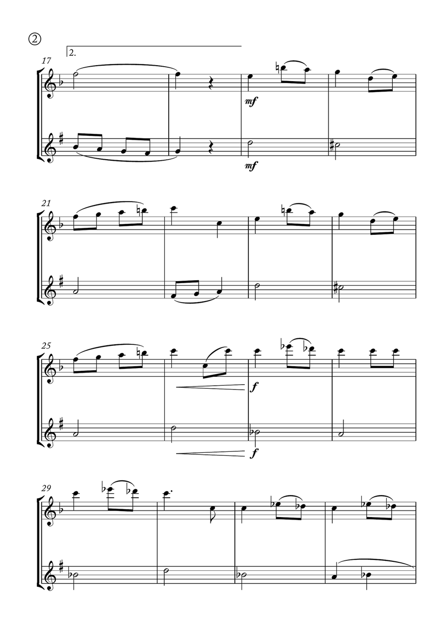 Melody in F Melody in F Woodwind Duet scores gallery preview page 2