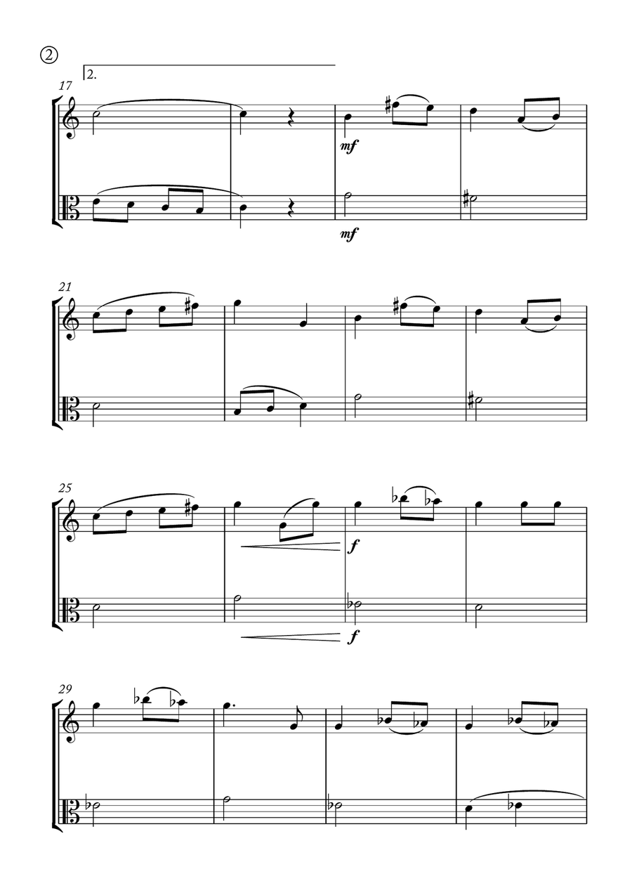 Melody in F Melody in F String Duet scores gallery preview page 2