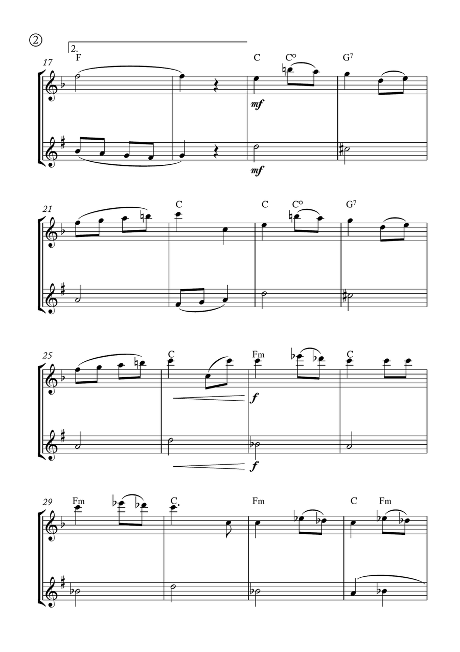 Melody in F Melody in F Woodwind Duet scores gallery preview page 2