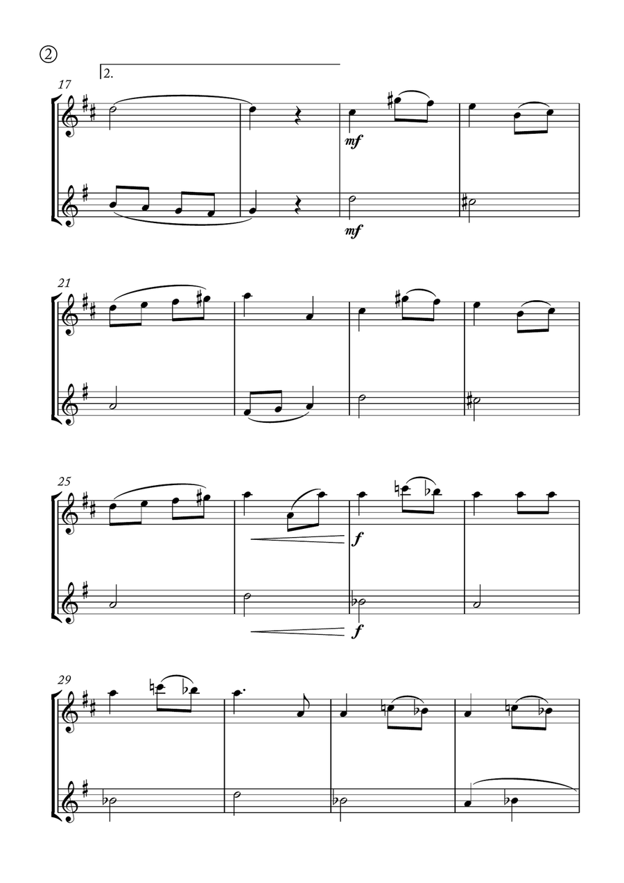 Melody in F Melody in F Woodwind Duet scores gallery preview page 2