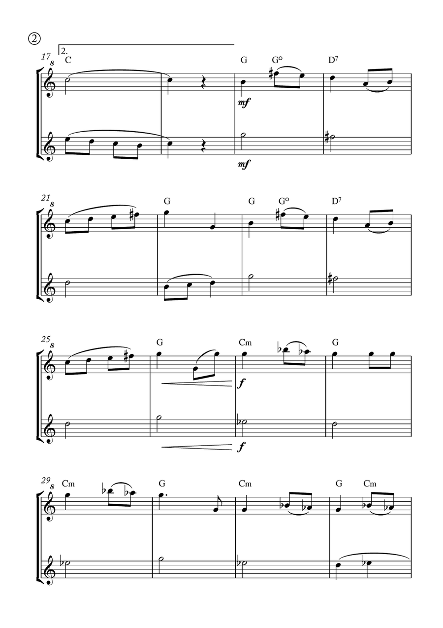 Melody in F Melody in F Woodwind Duet scores gallery preview page 2