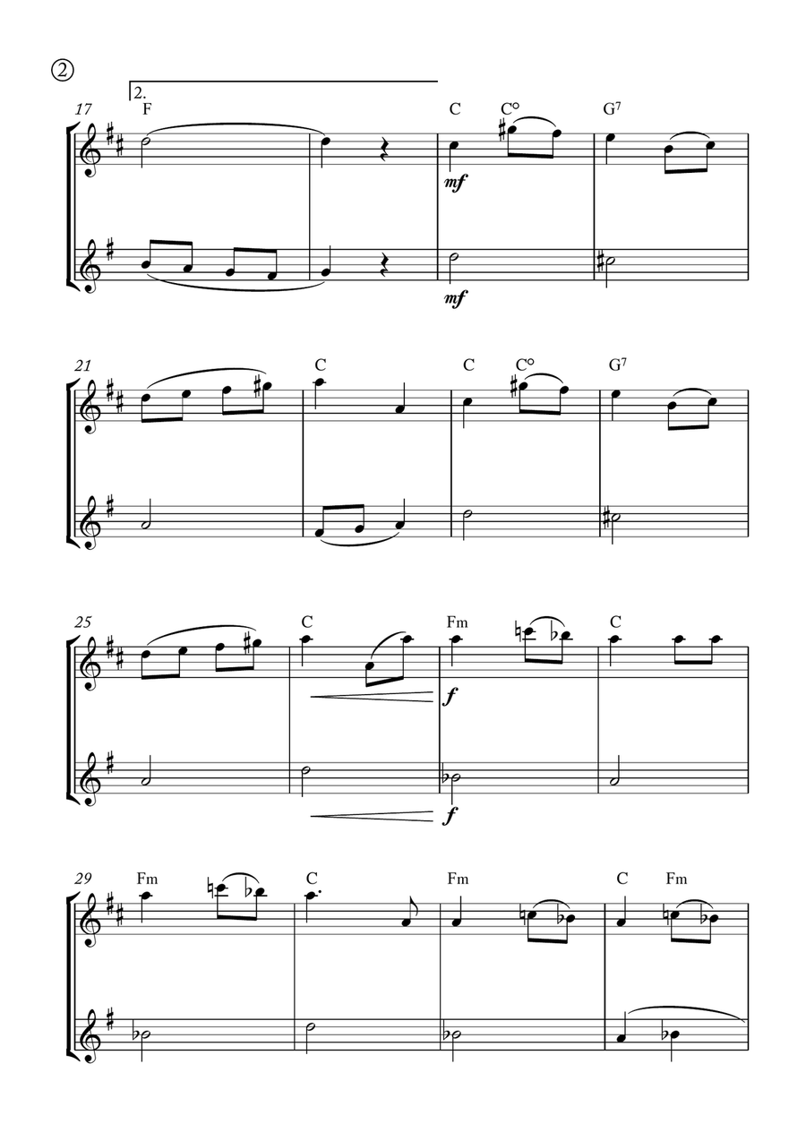Melody in F Melody in F Woodwind Duet scores gallery preview page 2