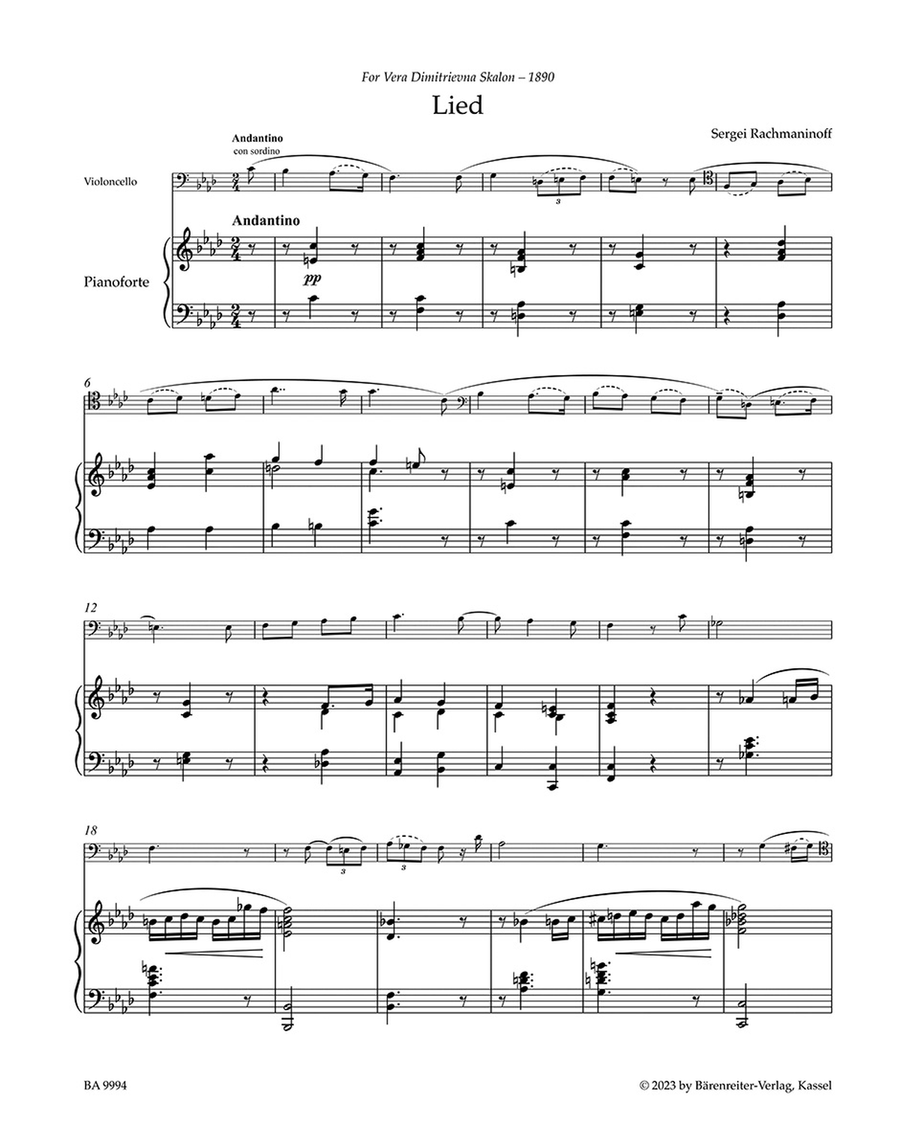 Works for Violoncello and Piano Piano Accompaniment scores gallery preview page 2