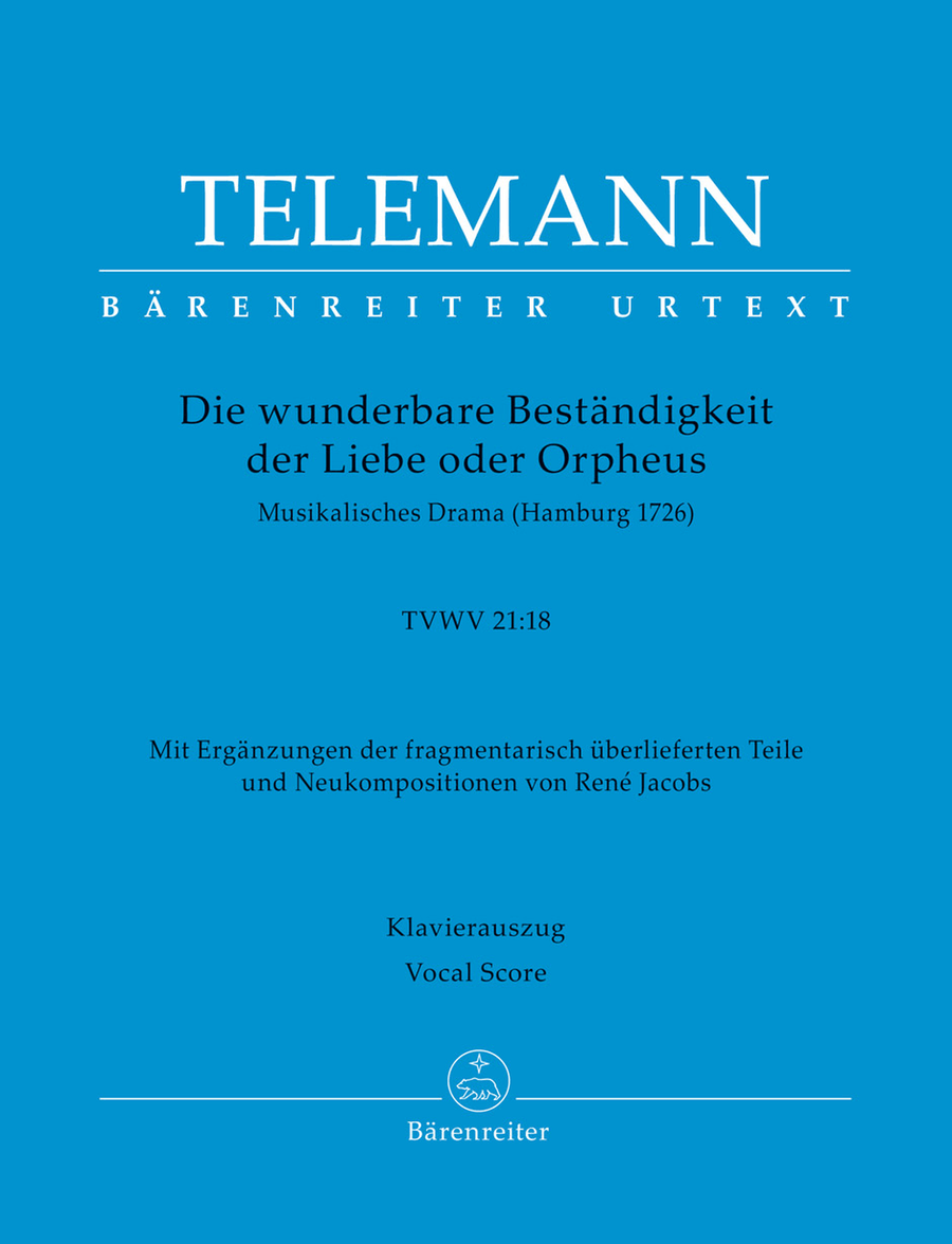 Die wunderbare Beständigkeit der Liebe oder Orpheus TVWV 21:18 Mixed Choir scores gallery preview page 1