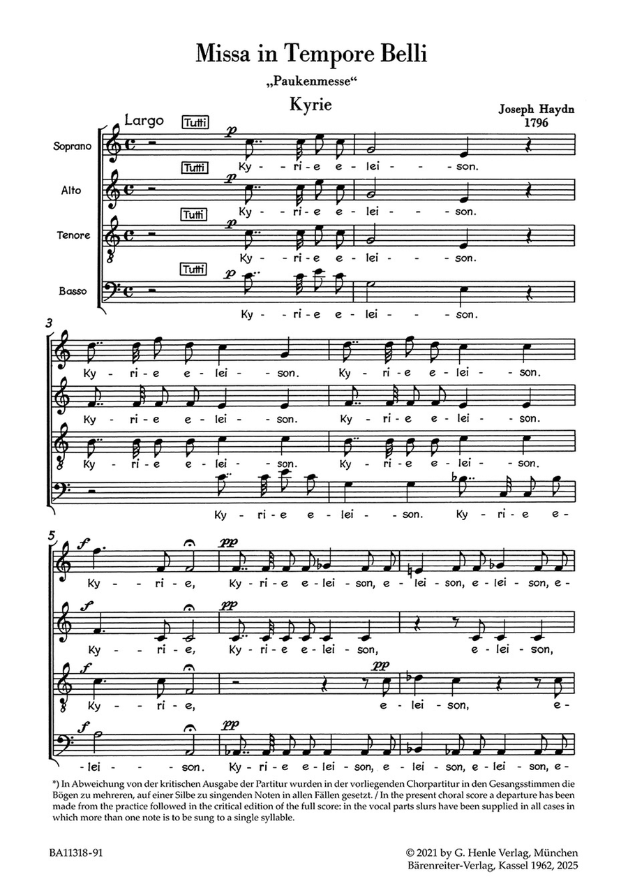 Missa in Tempore Belli Hob. XXII:9 