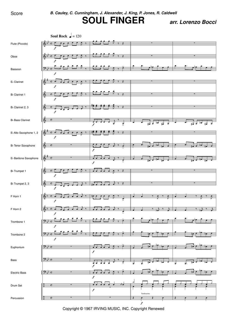 Soul Finger Concert Band scores gallery preview page 3