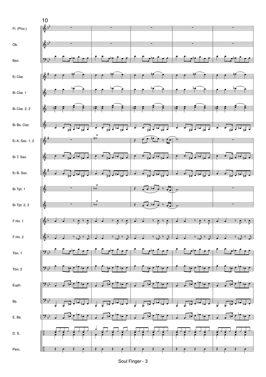 Soul Finger Concert Band scores gallery preview page 5