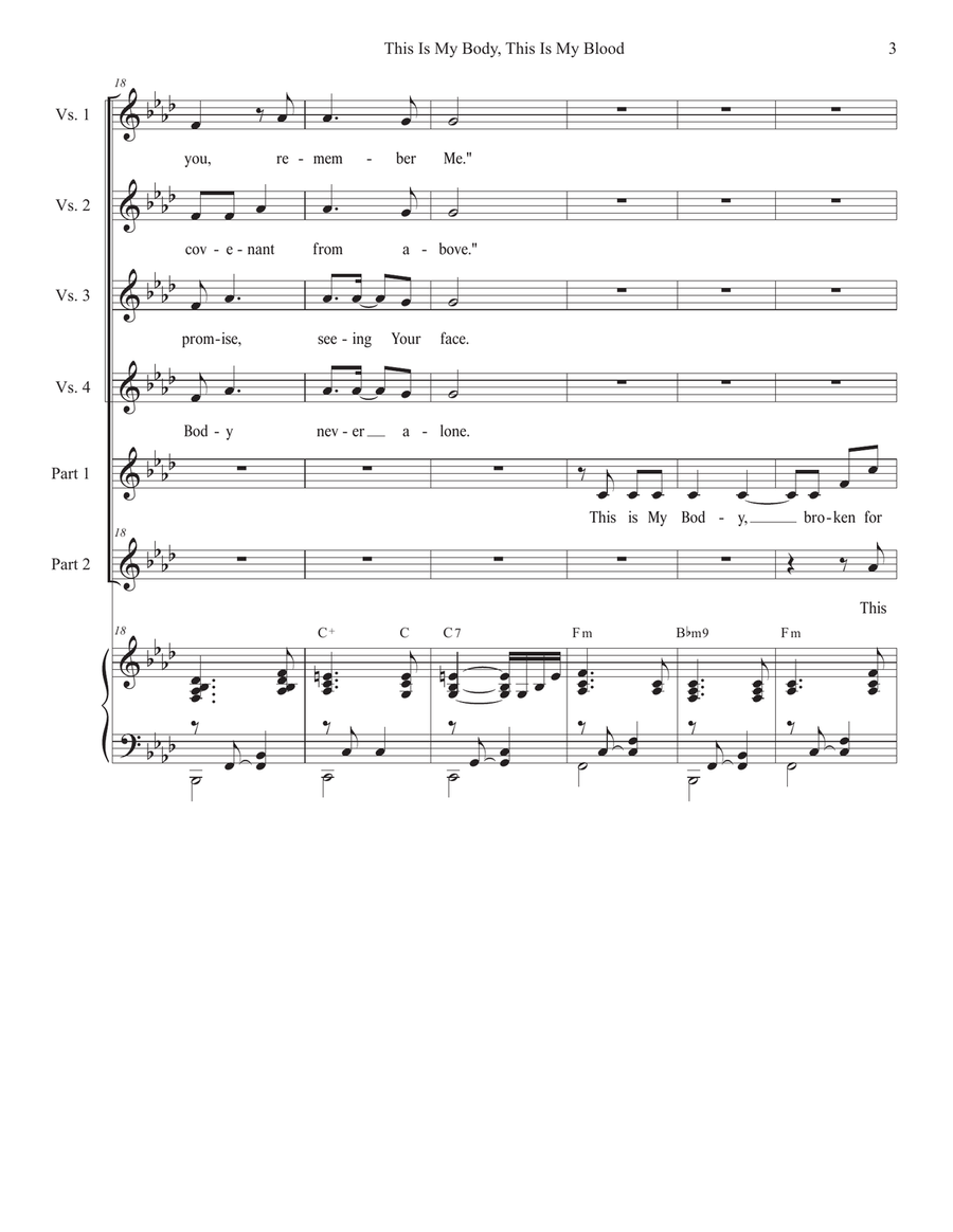 This Is My Body, This Is My Blood (2-part choir) 2-Part scores gallery preview page 3