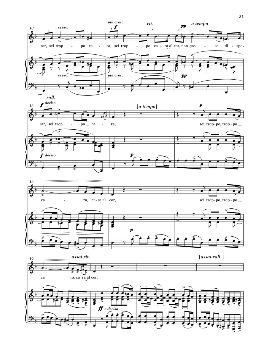 Non Posso Disperar (Medium Low Voice) Medium Voice scores gallery preview page 2