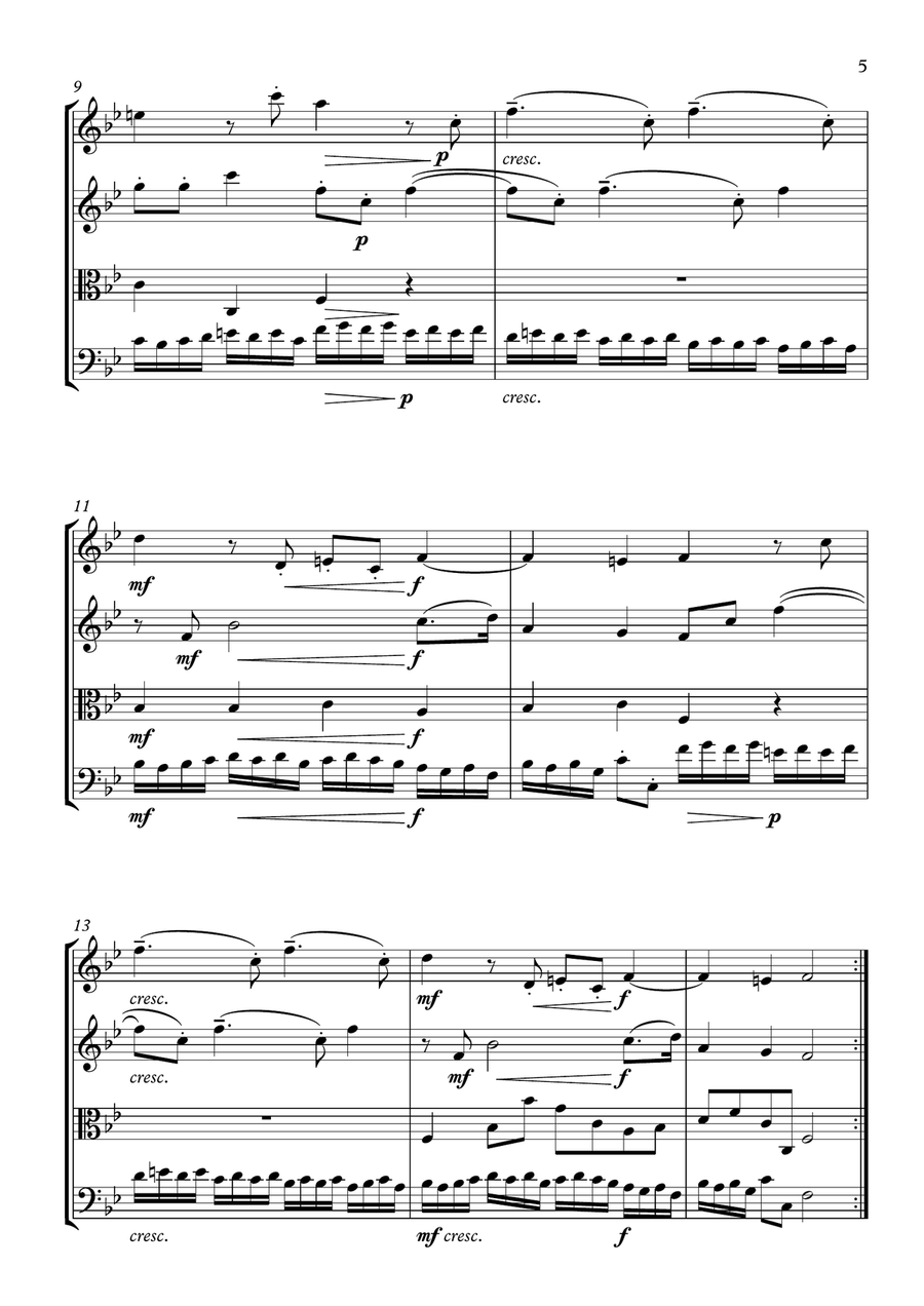 Concerto Grosso in B flat major Op 6 No 11 String Quartet scores gallery preview page 5