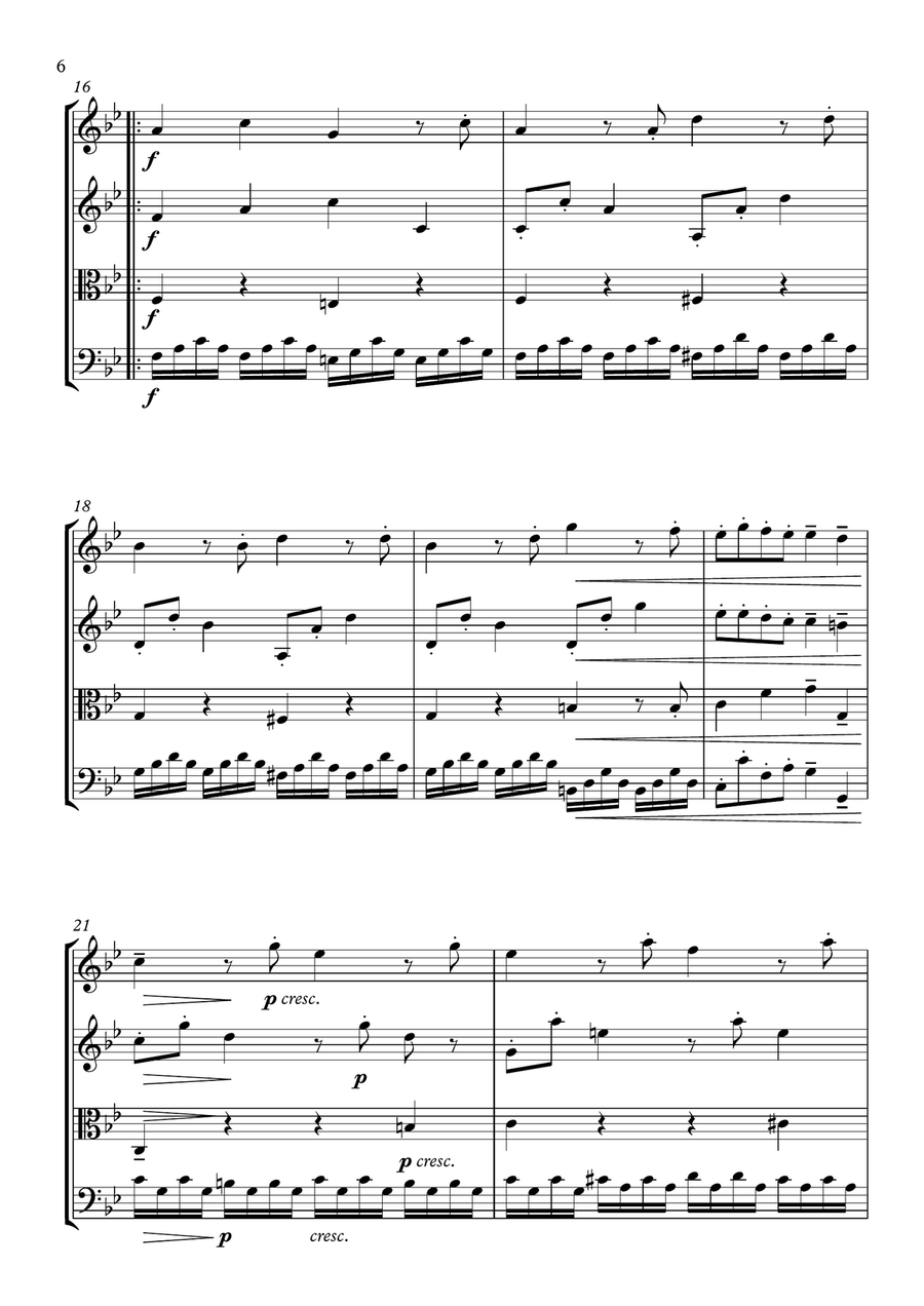 Concerto Grosso in B flat major Op 6 No 11 String Quartet scores gallery preview page 6
