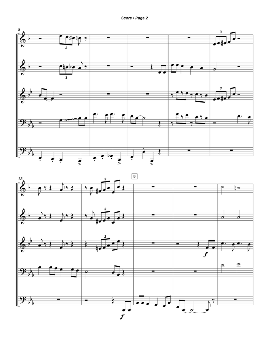 Let It Snow! Let It Snow! Let It Snow! Brass Quintet scores gallery preview page 4