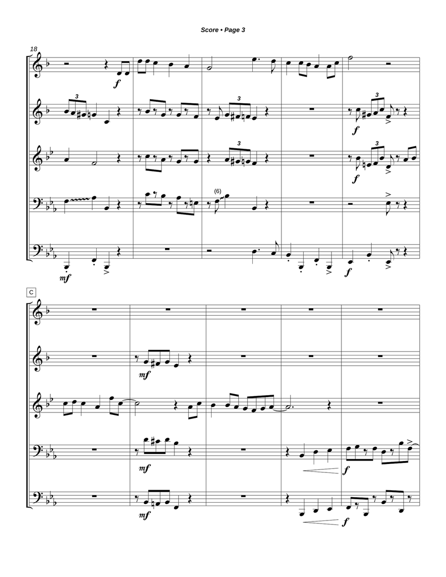 Let It Snow! Let It Snow! Let It Snow! Brass Quintet scores gallery preview page 5