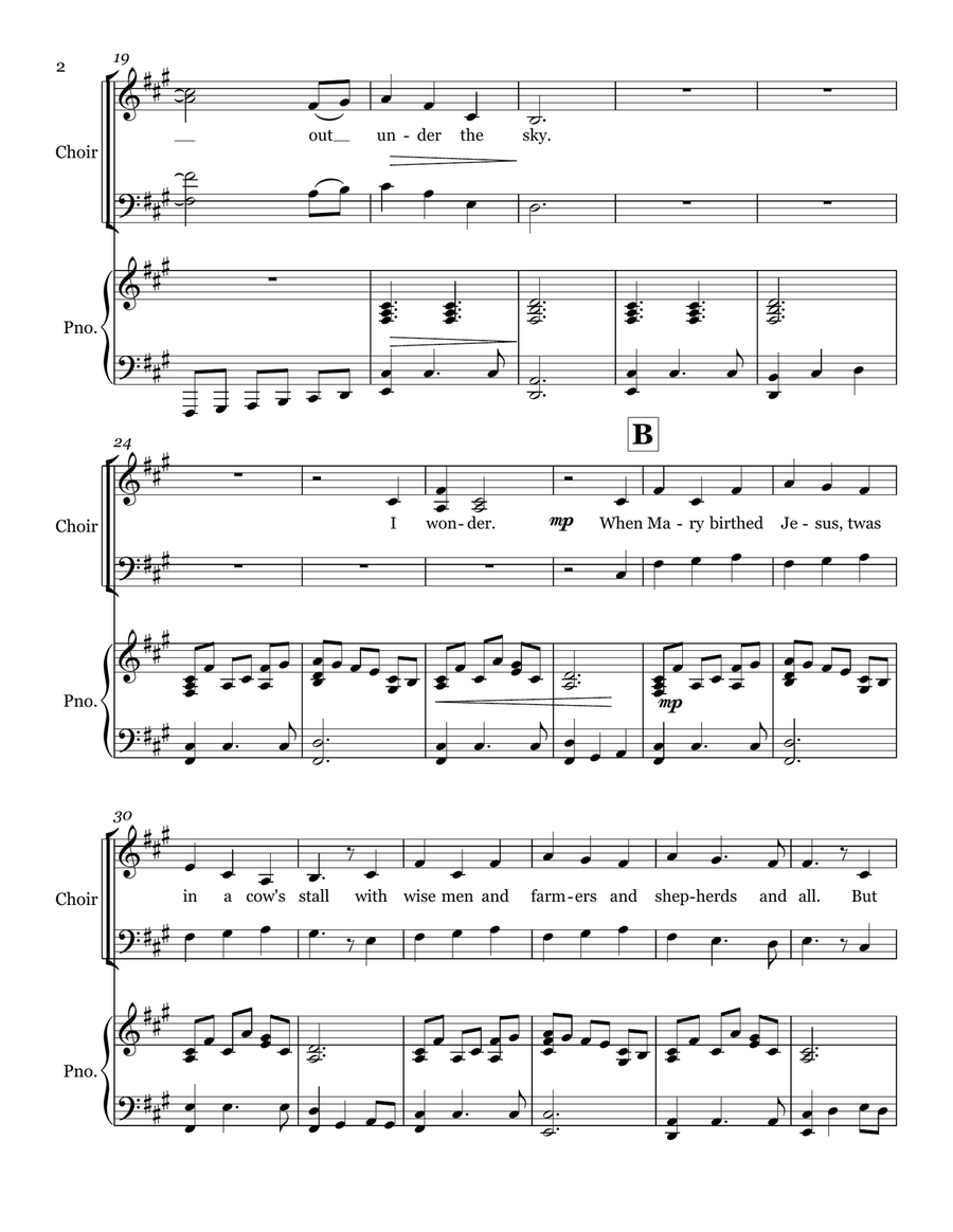 I Wonder As I Wander 4-Part scores gallery preview page 3