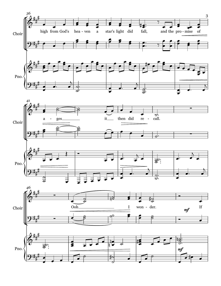 I Wonder As I Wander 4-Part scores gallery preview page 4
