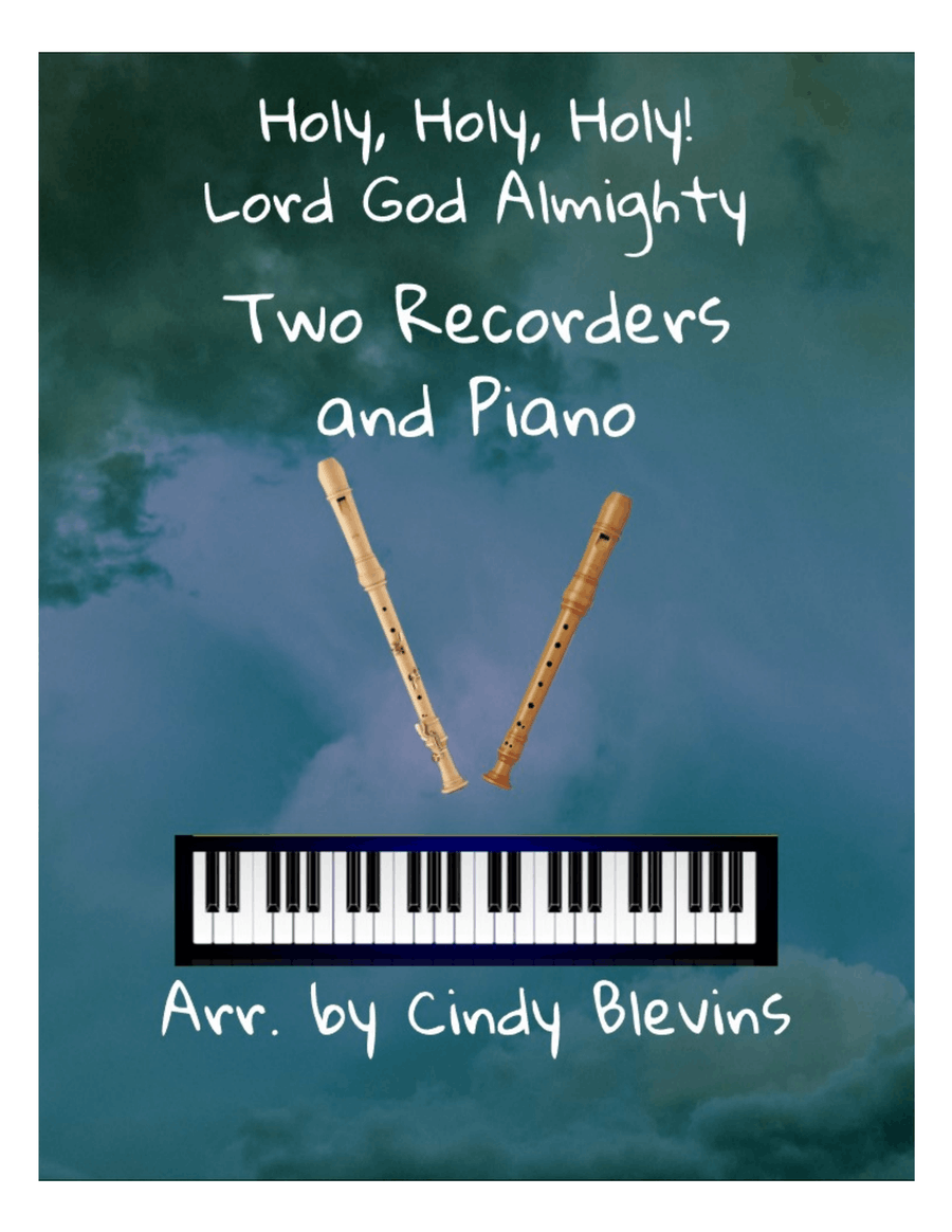 Holy, Holy, Holy! Lord God Almighty, for Two Recorders and Piano Woodwind Duet scores gallery preview page 1