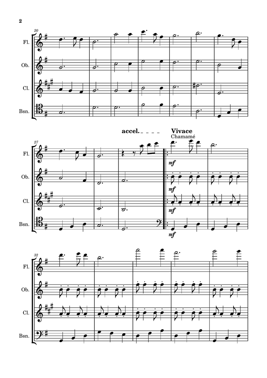 Silent Night for Woodwind Quartet Woodwind Quartet scores gallery preview page 2