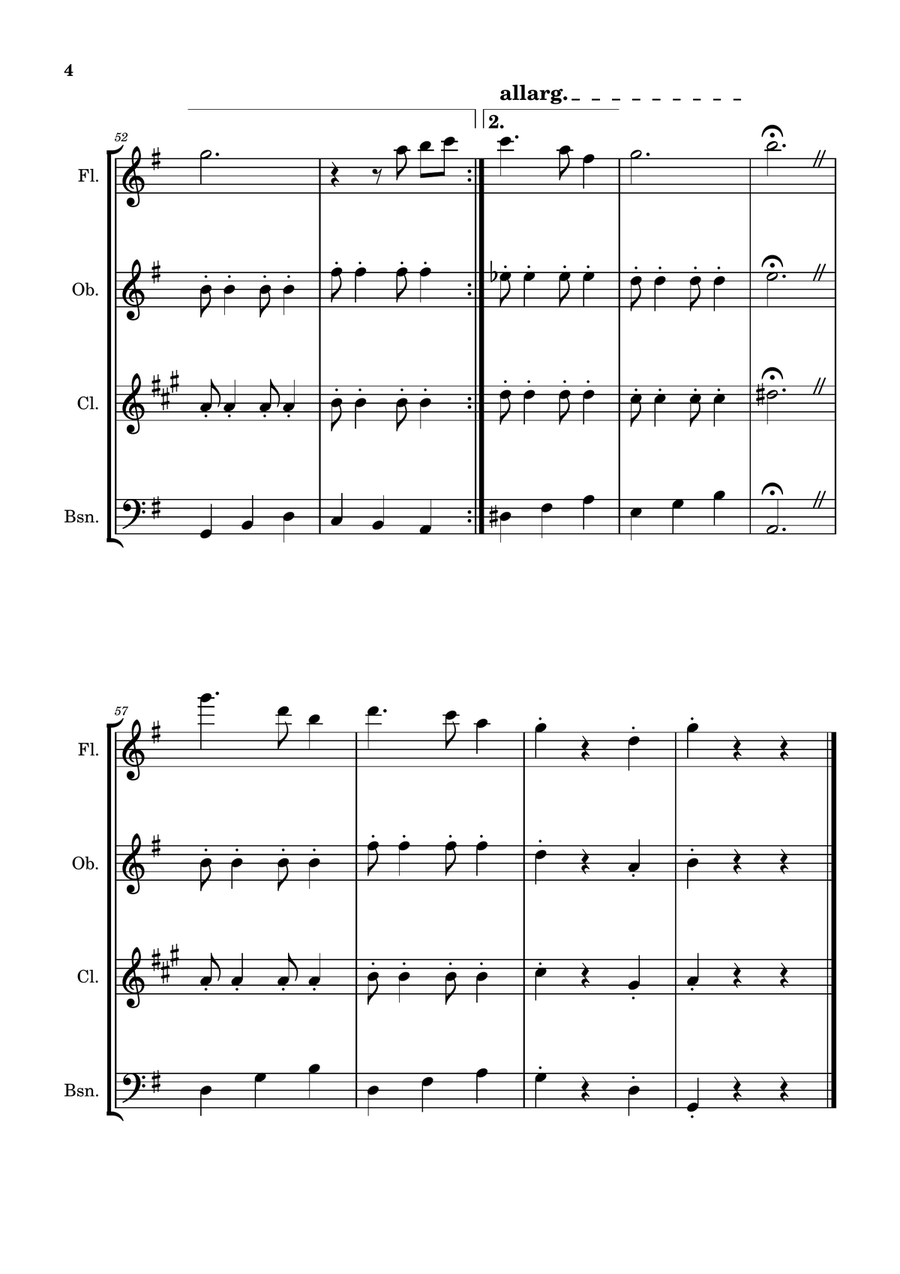 Silent Night for Woodwind Quartet Woodwind Quartet scores gallery preview page 4