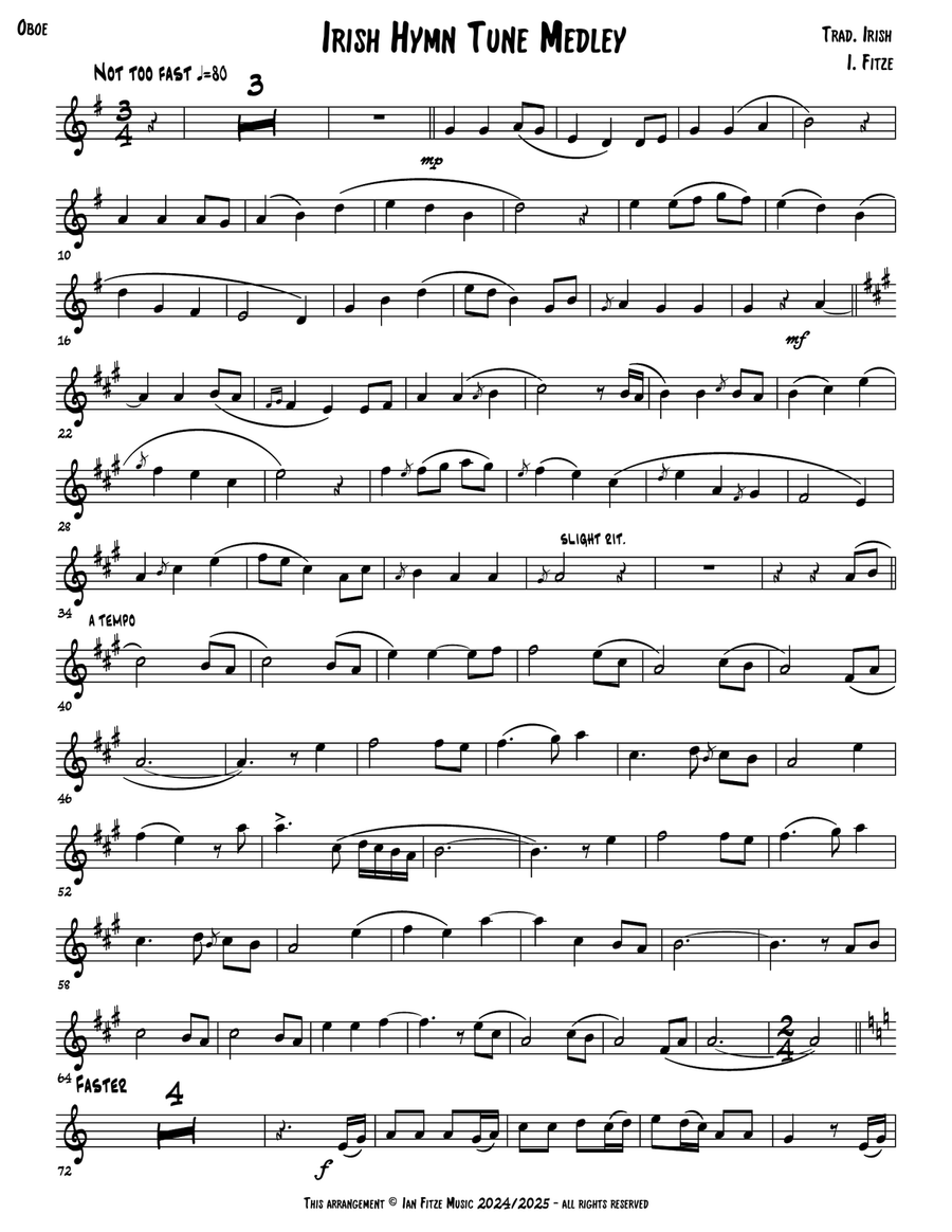 An Irish Hymn Tune Medley Piano scores gallery preview page 2