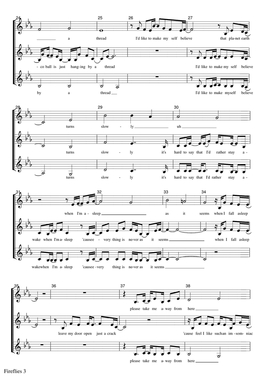Fireflies Fireflies Women's Choir scores gallery preview page 3
