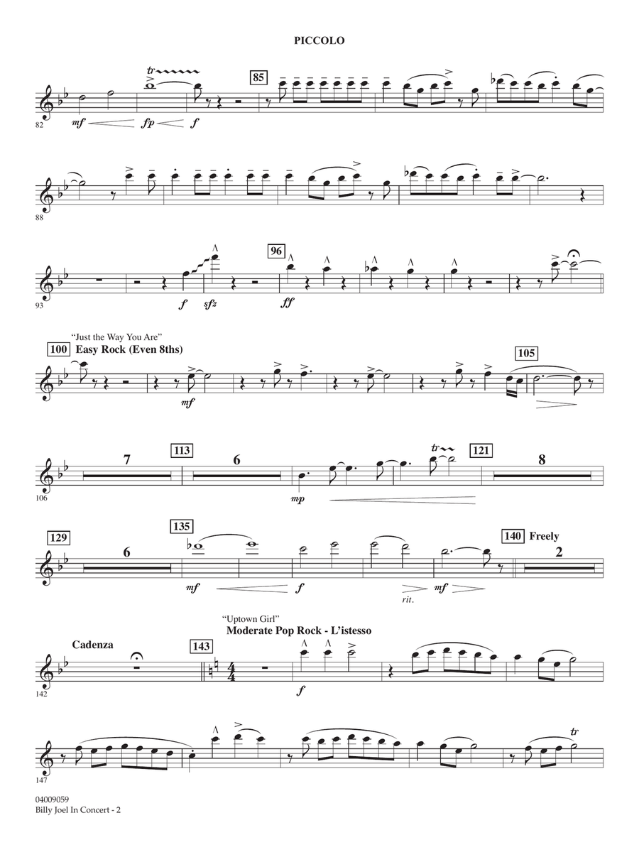 Billy Joel in Concert (arr. Paul Murtha) - Piccolo Concert Band scores gallery preview page 2
