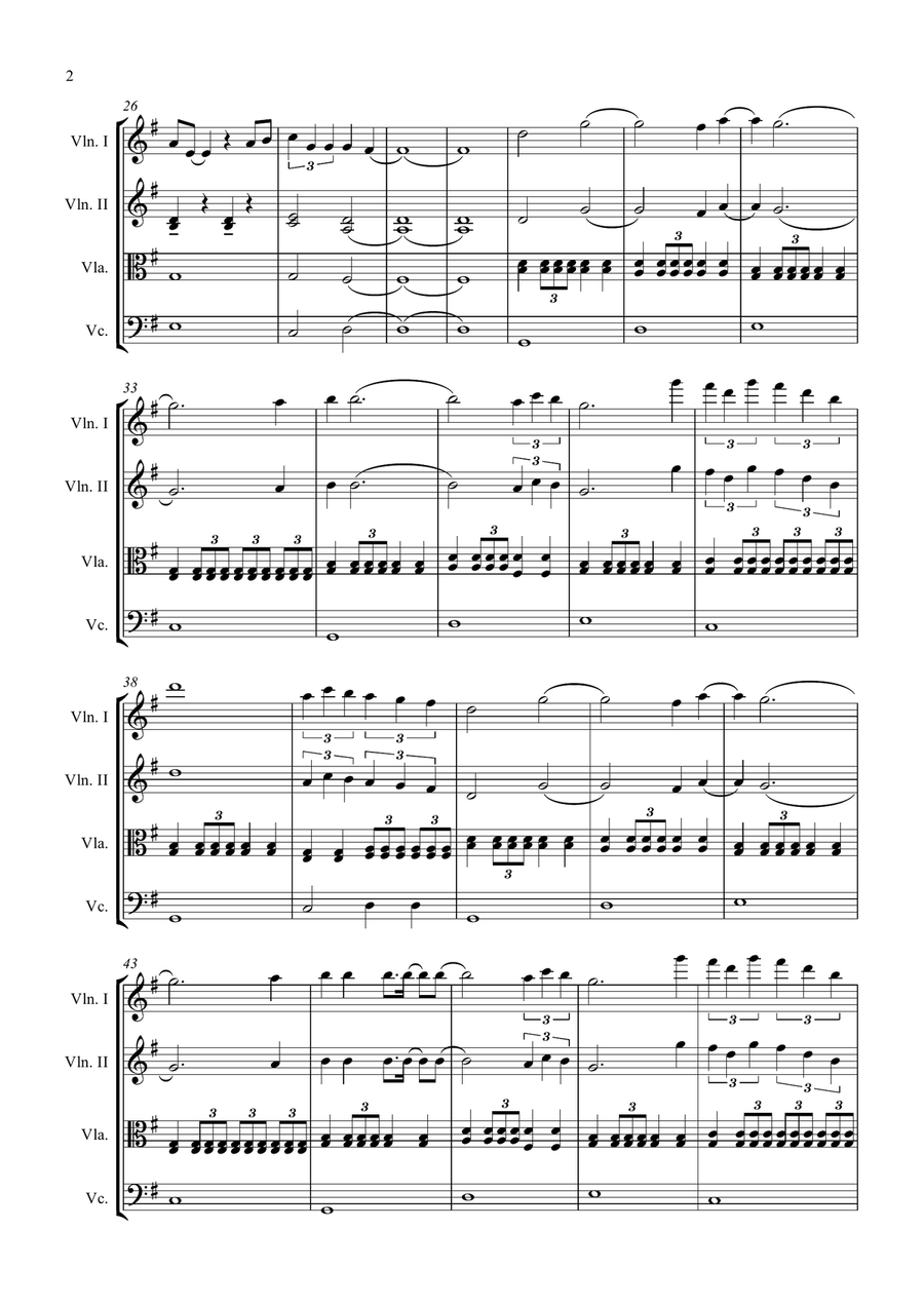 Con Te Partiro (Time To Say Goodbye) String Quartet scores gallery preview page 2